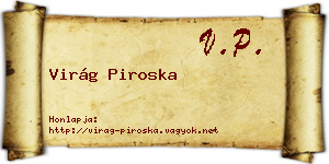 Virág Piroska névjegykártya
