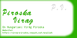 piroska virag business card